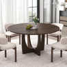 Latitude Run® 30"H Round Wood Dining Table Kitchen Table with Cross Legs & Reviews | Wayfair